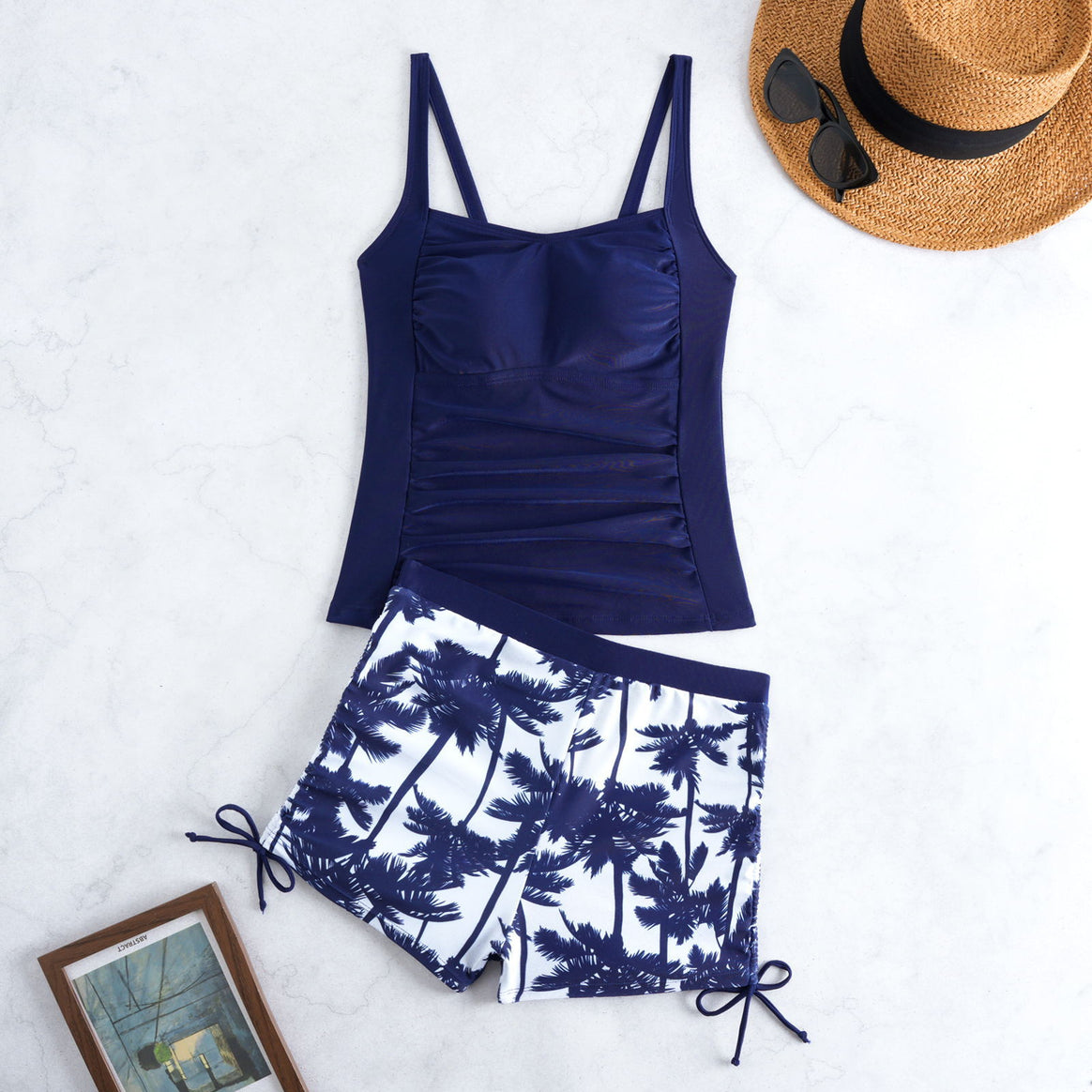 Women’s swimsuit with trendy gathering and stylish shorts Mune Fashion
