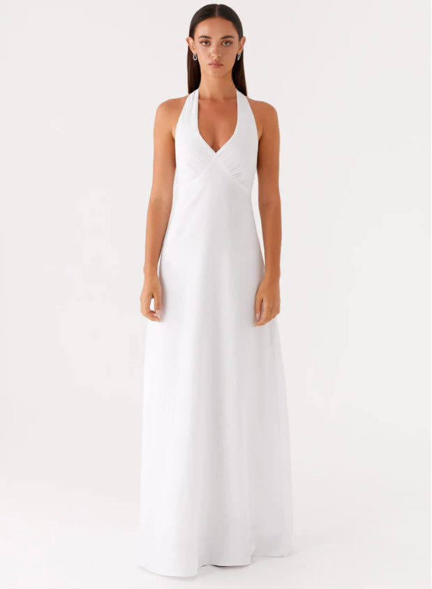 Women Elegant Wrap Dress with V-Neck and Slim, Flowing Fit Mune Fashion