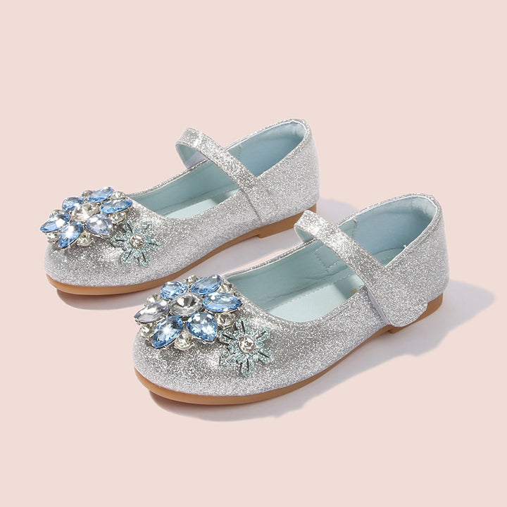 Ladies' ballerinas with sparkling flower appliqués Mune Fashion