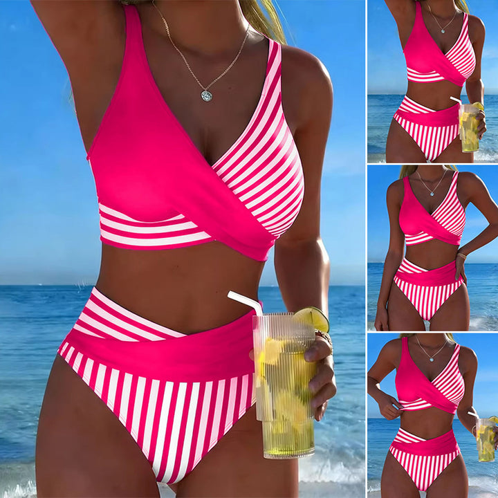 Women's Sporty Two-Piece Swimsuit with Asymmetric Design Mune Fashion