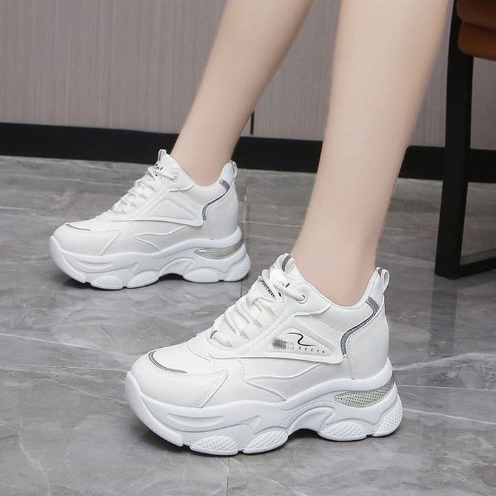 Women Sporty Chunky Sneakers with Breathable Inserts and Comfortable Cushioning Mune Fashion