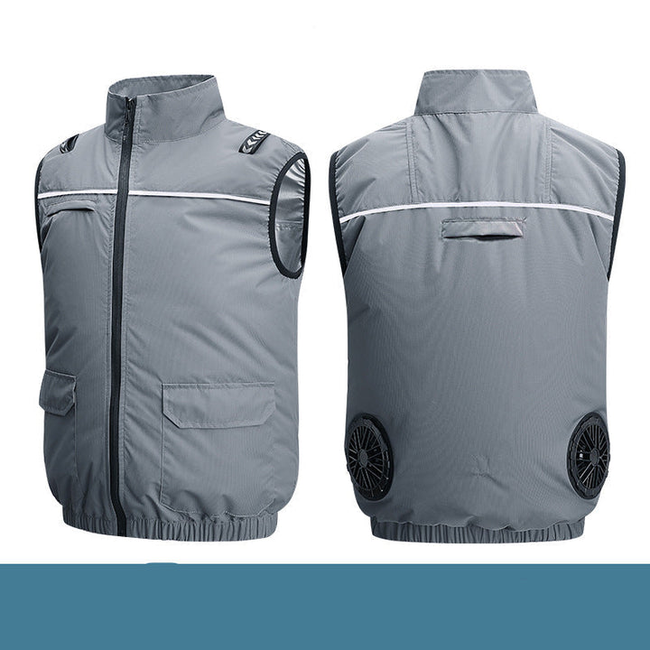 Unisex nan lightweight cooling work vest with integrated fans and external battery Mune Fashion