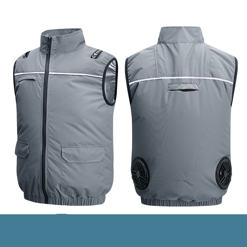 Unisex nan lightweight cooling work vest with integrated fans and external battery Mune Fashion