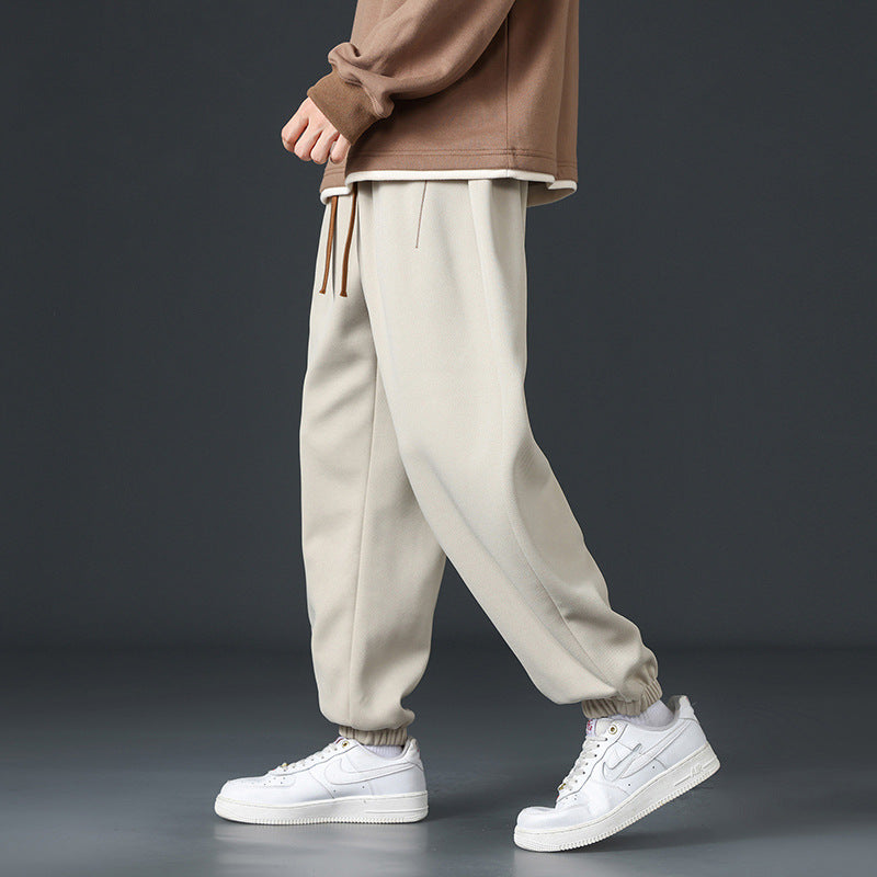 Men's Comfortable Sports Pants with Side Contrast Inserts