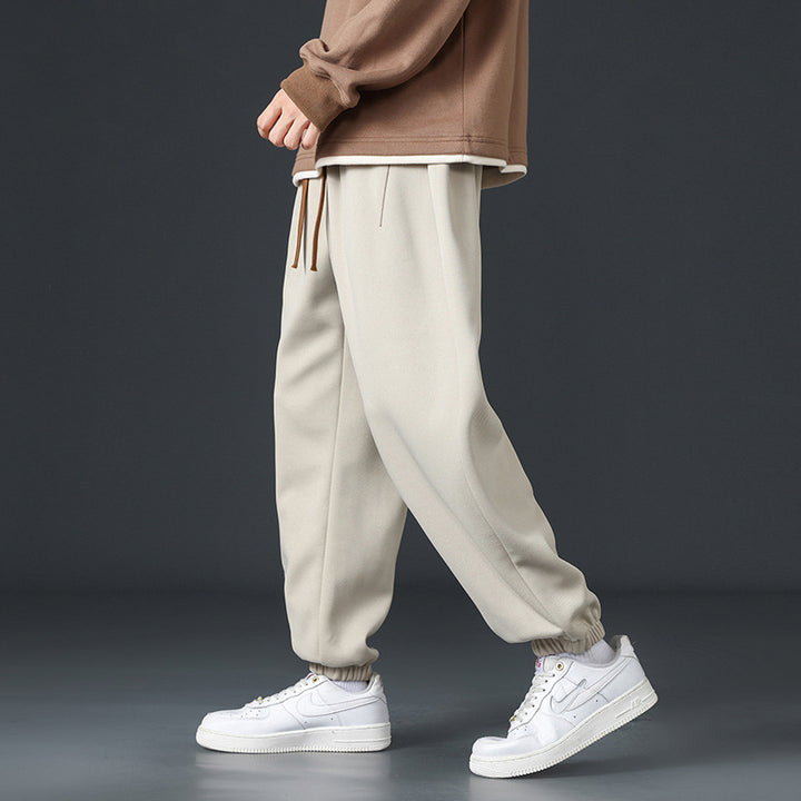 Men's Comfortable Sports Pants with Side Contrast Inserts