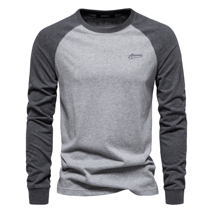 Men's Long Sleeve Shirt with Distinctive Raglan Design Mune Fashion