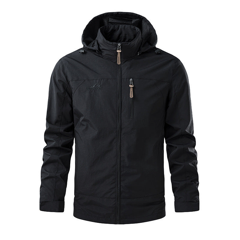 Men's Lightweight Functional Jacket with Removable Hood Mune Fashion