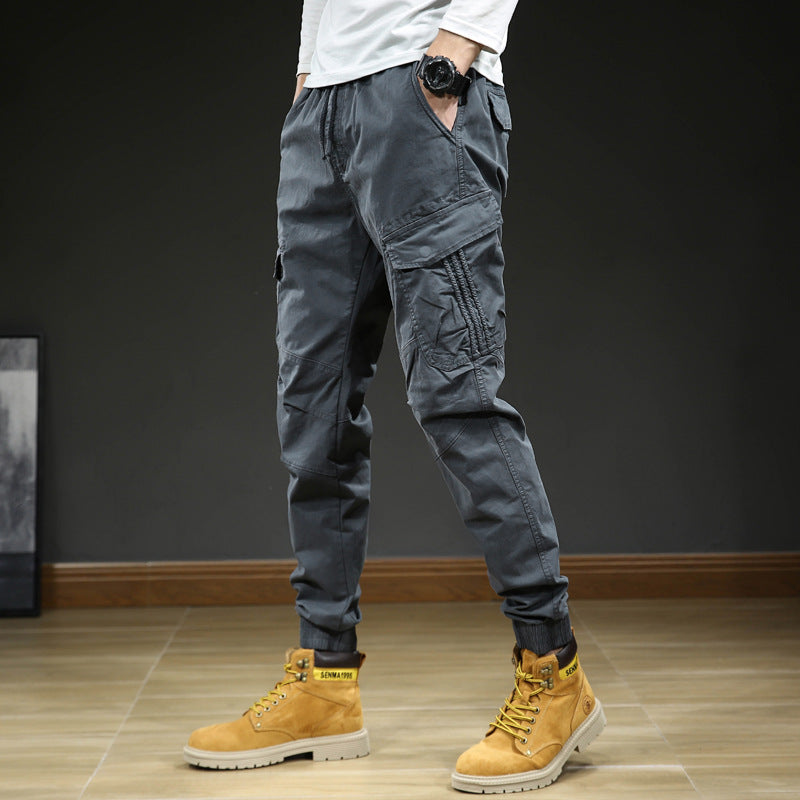 Men's Cargo Jogger Pants with Multi-Pockets and Drawstring Mune Fashion