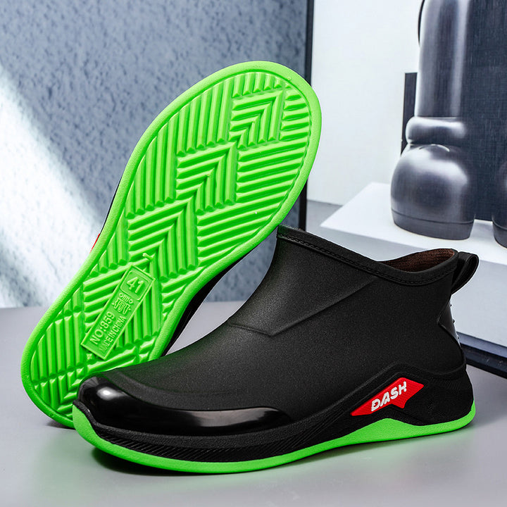 Men's waterproof insulated ankle boots with non-slip tread sole Mune Fashion