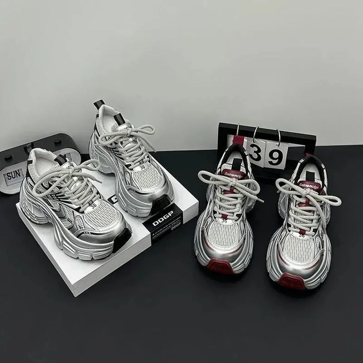 Women Sculptural Platform Sneakers with extravagant wedge sole Mune Fashion