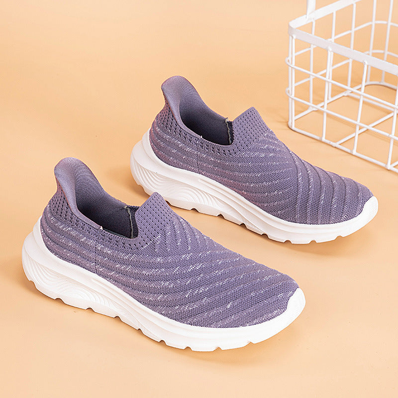 Women's nan elastic knit slippers with cushioned sole Mune Fashion
