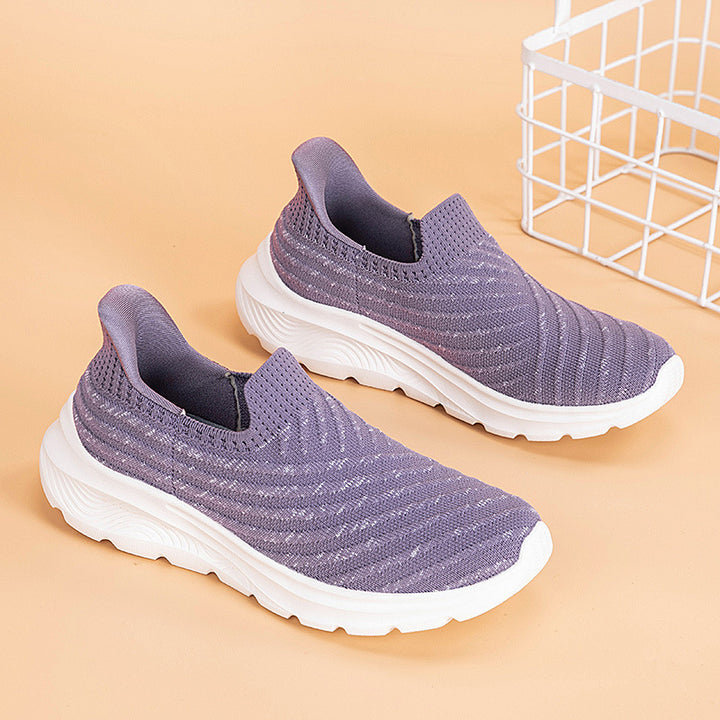 Women's nan elastic knit slippers with cushioned sole Mune Fashion
