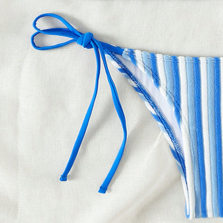 Women's bikini slip with adjustable straps and striped design Mune Fashion