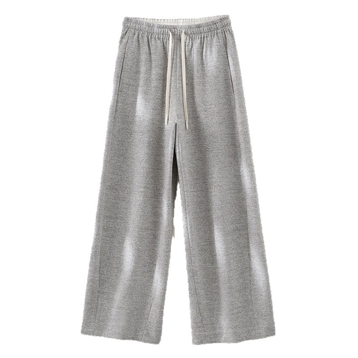 Women's Wide Lounge Pants with Elastic Waistband, Drawstring, and Side Pockets Mune Fashion