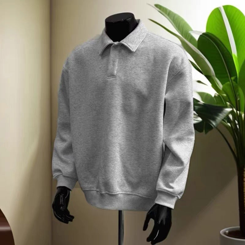 Men's polo shirt sweatshirt with shirt collar and oversized cut Mune Fashion