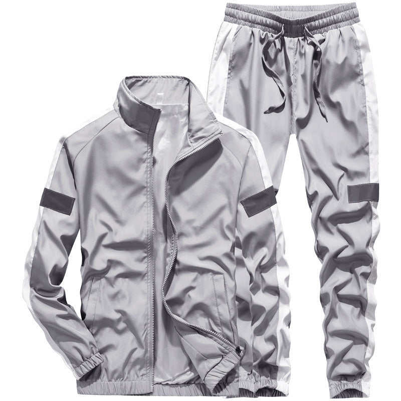 Men's Sportives Tracksuit Set with Contrast Stripes and Reflective Inserts Mune Fashion