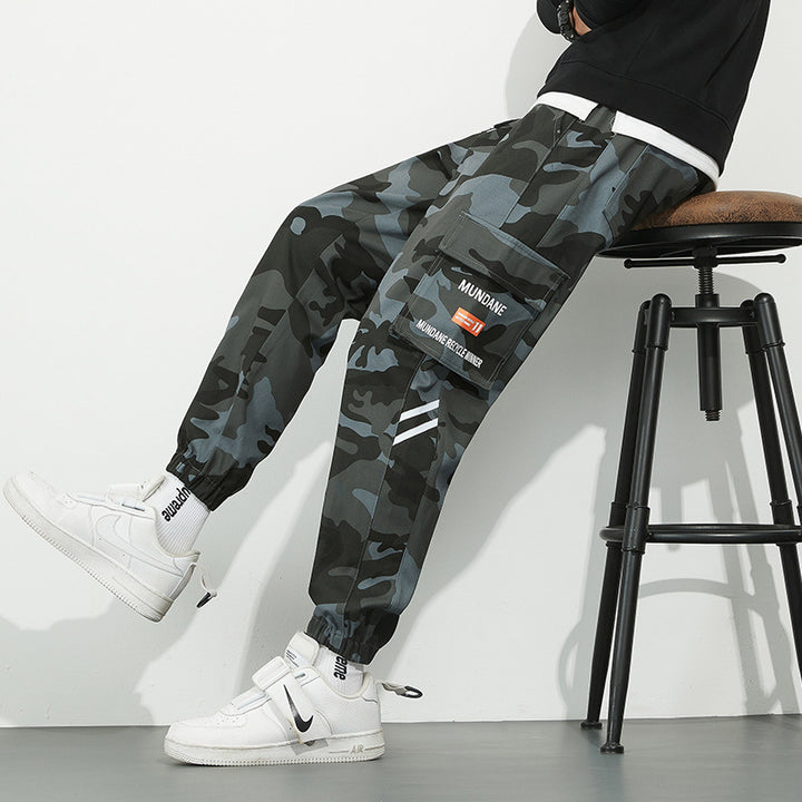 Men's Urban Camouflage Jogger with Utility Pockets and Elastic Ankle Hem Mune Fashion
