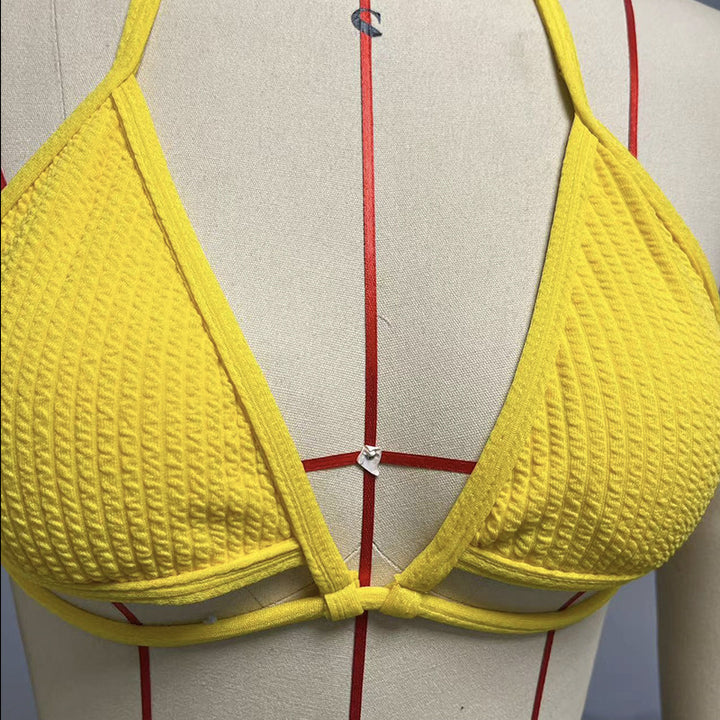 Women's triangle bikini with stylish wrap skirt Mune Fashion