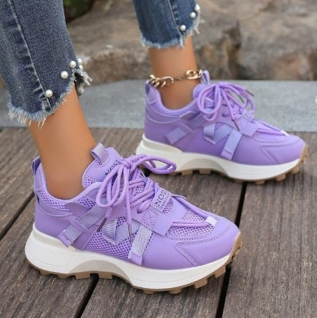 Women Chunky Plateau Sneaker with breathable mesh and mounted straps Mune Fashion
