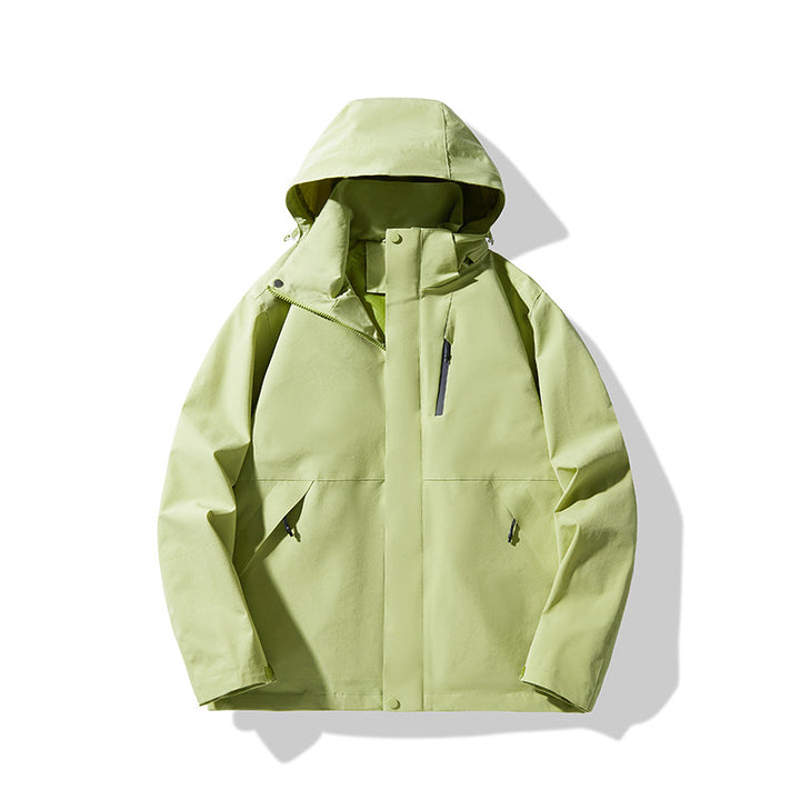 Men's Technical Waterproof Hooded Shell Jacket in Minimalist Urban Look Mune Fashion