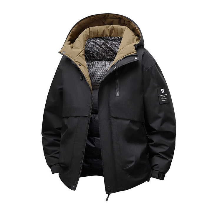 Men's functional jacket with detachable hood