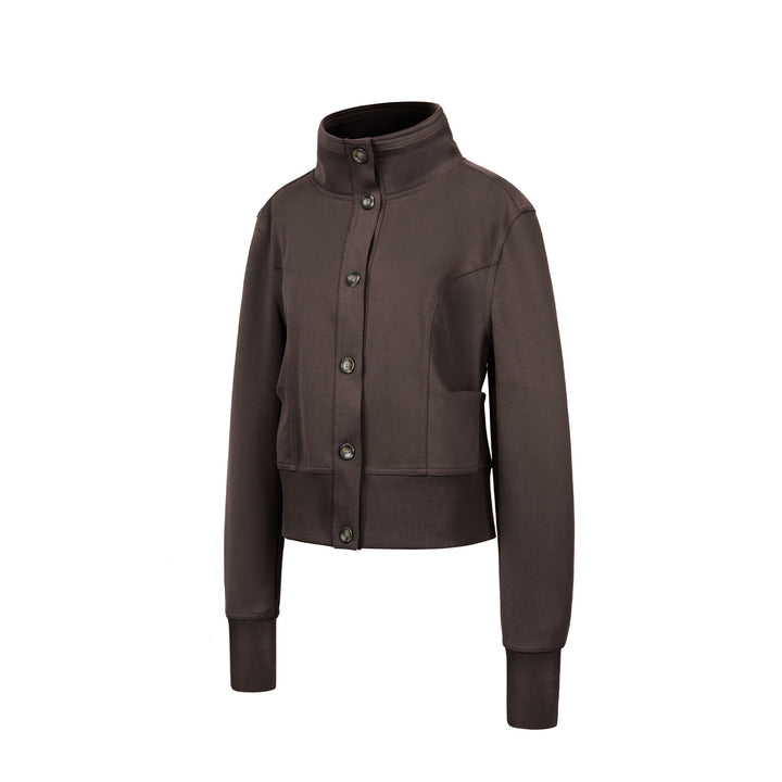 Women Fashionable Quilted Jacket with High Collar Mune Fashion