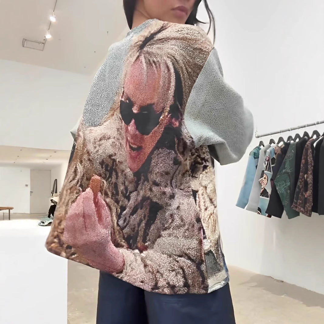 Women's stylish sweatshirt with unique artwork