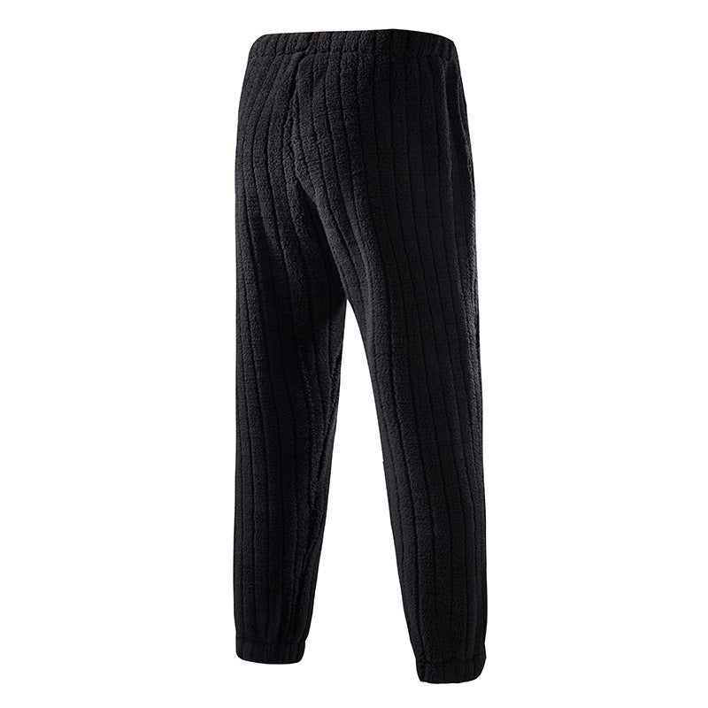 Damen Gefütterte Kuschelhose mit Rippstruktur, elastischem Bund und Tunnelzug Mune Fashion