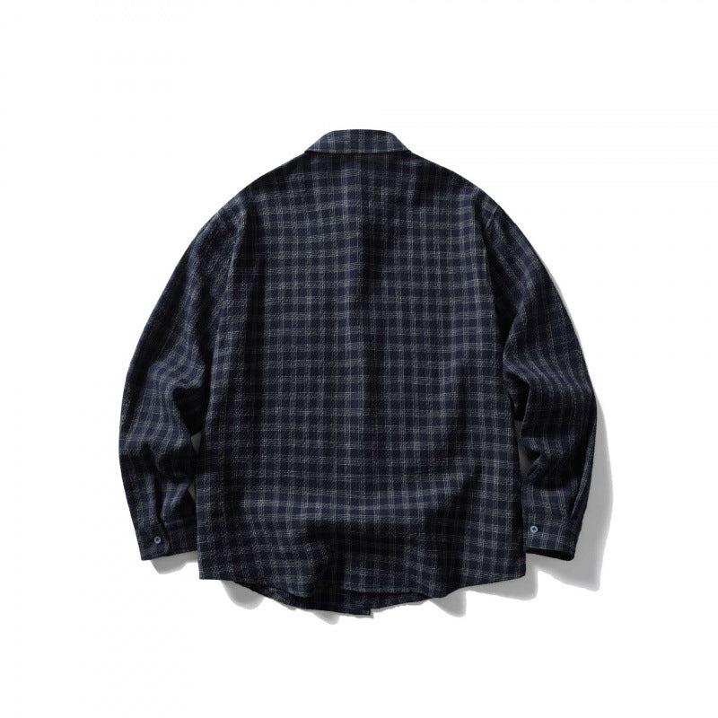 Unisex Oversize-Casual Check Shirt made of soft flannel with patch chest pocket Mune Fashion