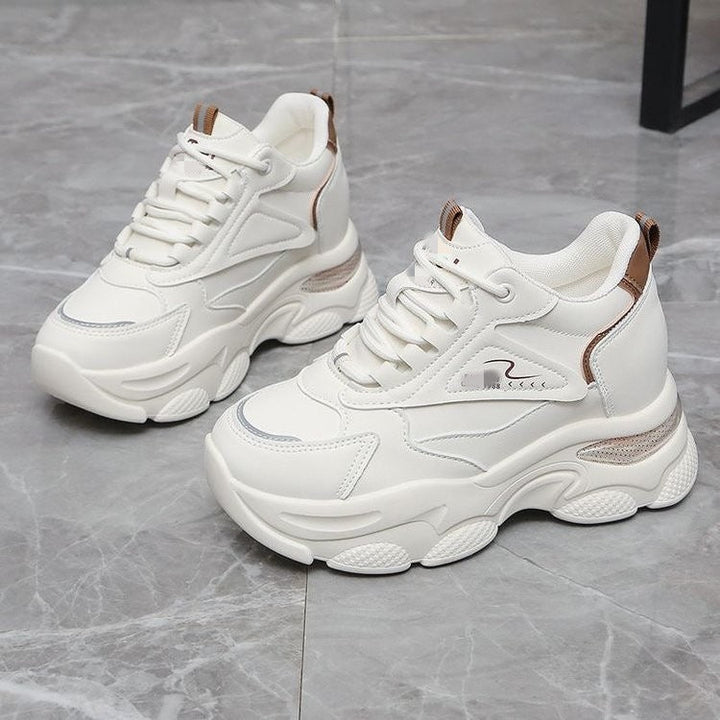 Women Sporty Chunky Sneakers with Breathable Inserts and Comfortable Cushioning Mune Fashion