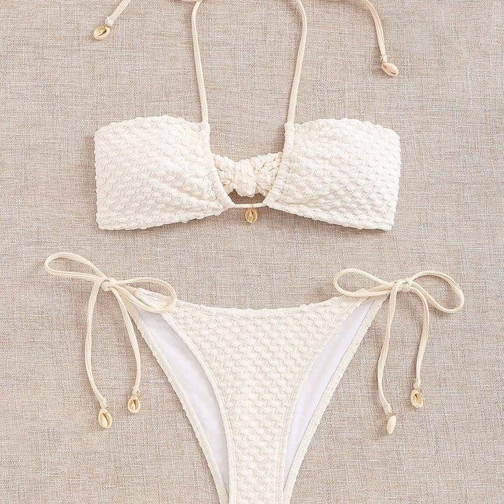 Women's Bandeau Bikini with Elastic Ties Mune Fashion