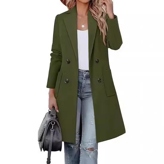 Women Elegant and fashionable Long coat Mune Fashion