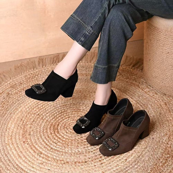 Women's Elegant Ankle Boots with Glitter Detail Mune Fashion