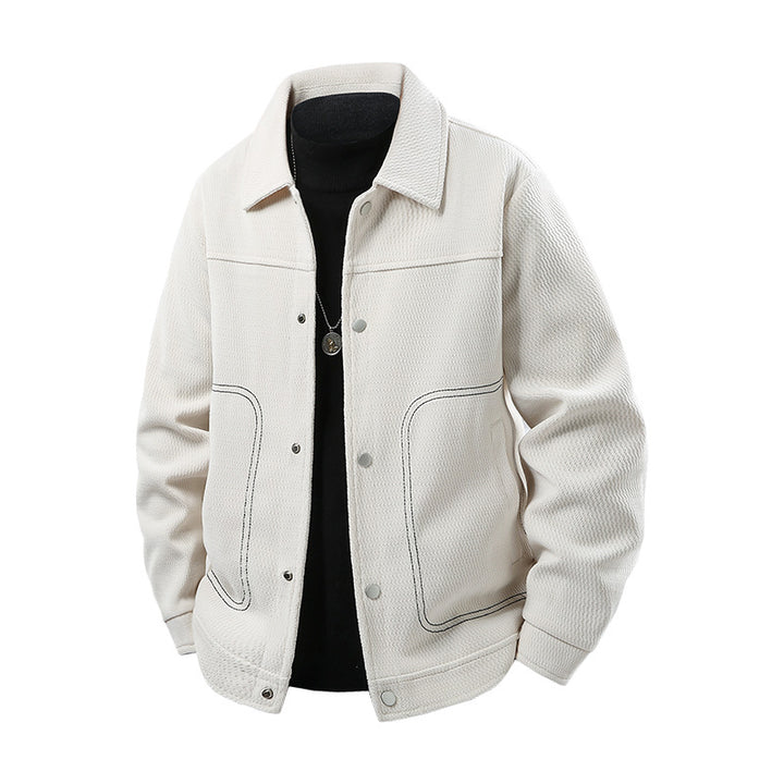 Men's casual jacket with generous pockets and elegant texture Mune Fashion