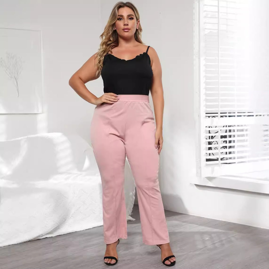 Women Elegant High-Waisted Trousers with Comfortable Cut Mune Fashion