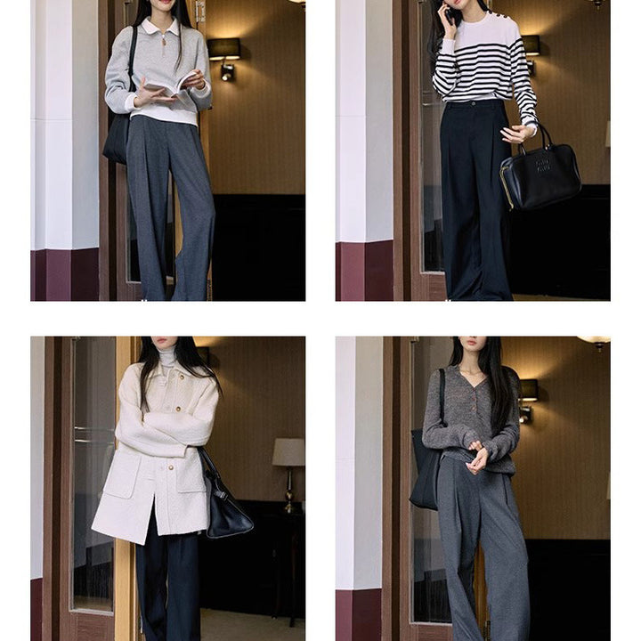 Women's Elegant, Wide Suit Pants Mune Fashion