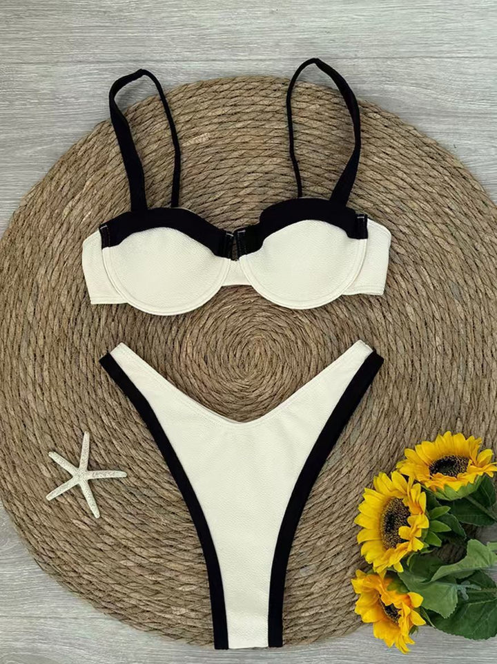 Women's Push-Up Bikini with Contrasting Accents Mune Fashion