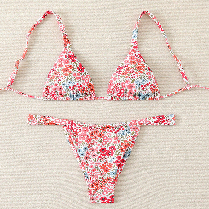 Ladies triangle bikini with floral pattern and adjustable straps Mune Fashion 1779790786