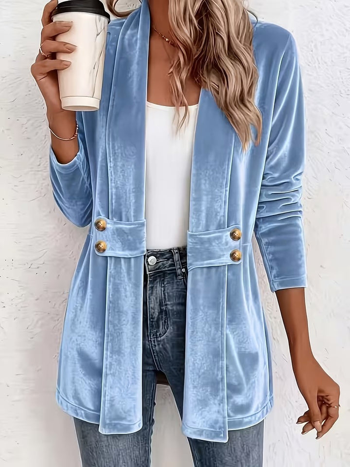 Women Elegant Velvet Blazer Mune Fashion