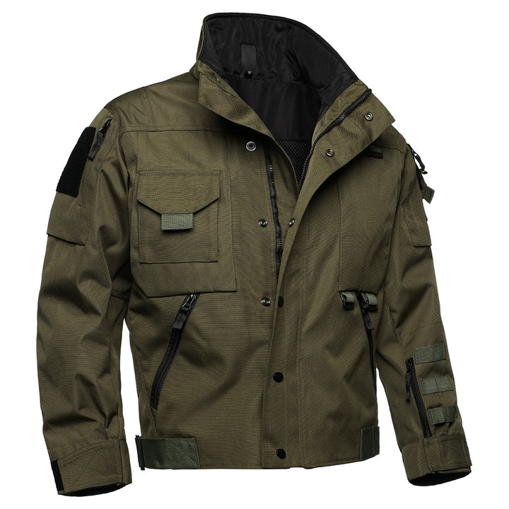 Men's Tactical Field Jacket with Multi-Pockets, Adjustable Cuffs, and Water-Repellent Ripstop Quality Mune Fashion
