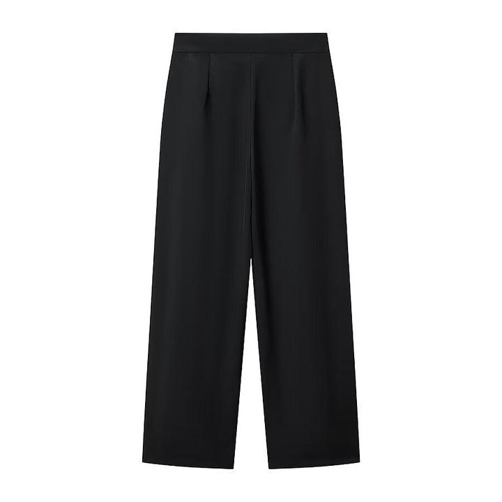 Ladies two-piece tailored blazer and high-waist trousers set with gold button detail Mune Fashion