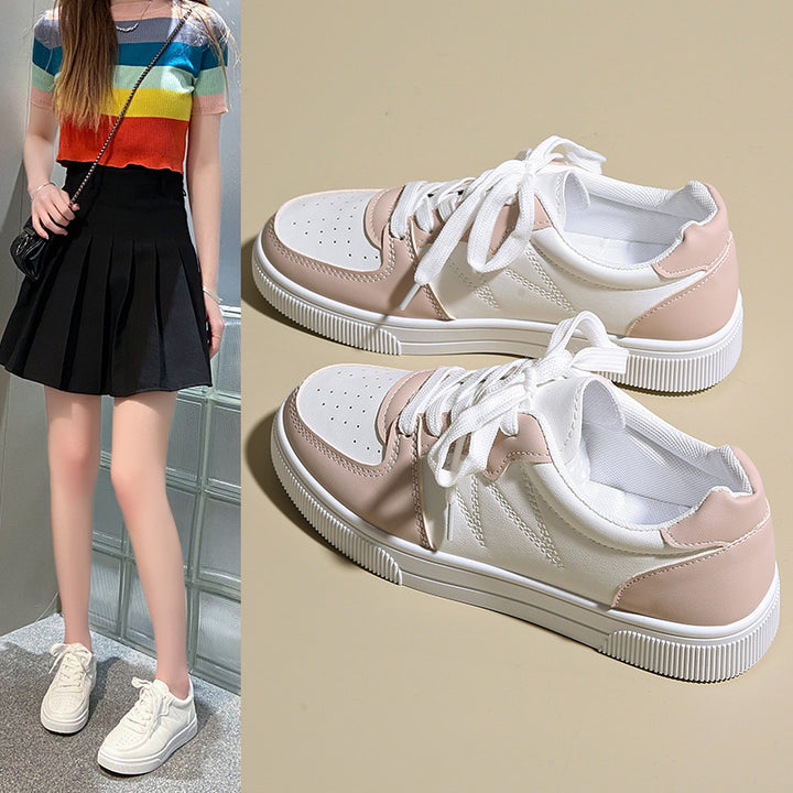 Women's Low Platform Sneakers with Padded Shaft and Classic Lacing Mune Fashion