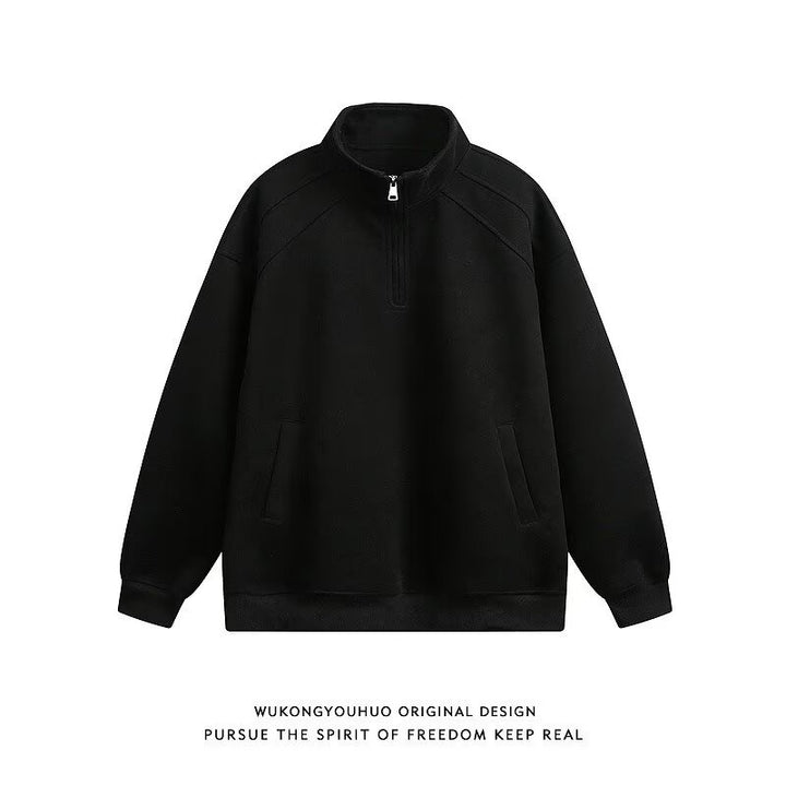 Ladies sporty pullover with stand-up collar Mune Fashion