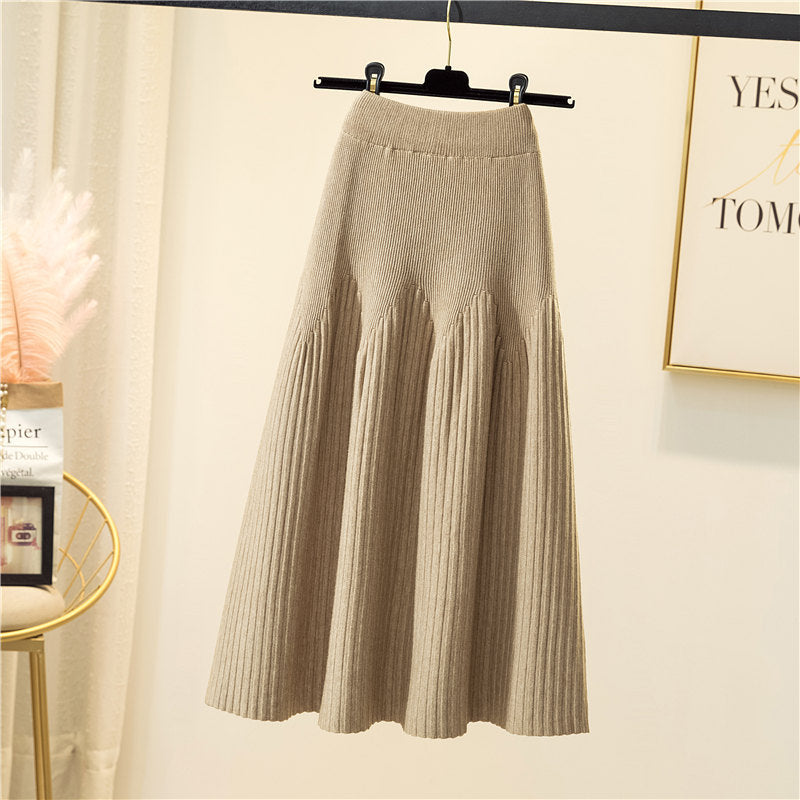 Women's Elegant Pleated Maxi Skirt with Voluminous Hem Mune Fashion