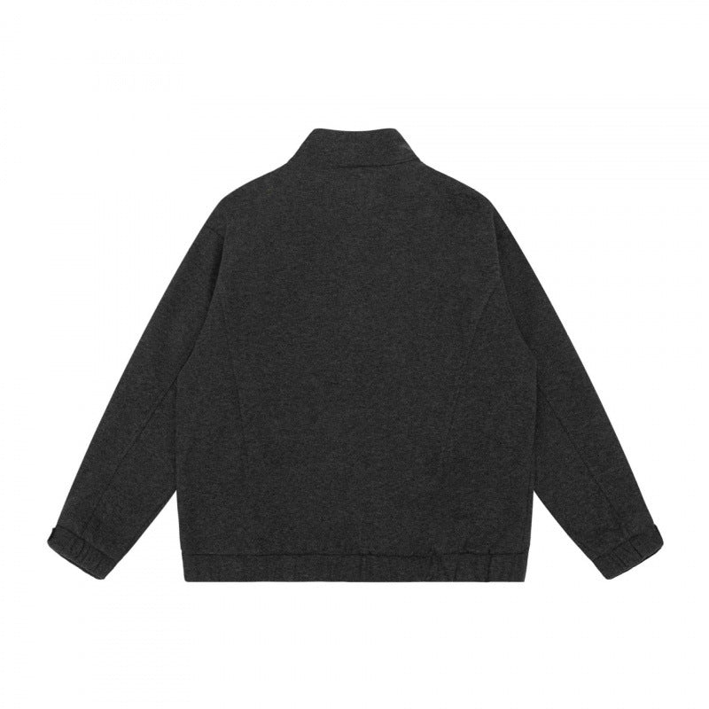 Men's Boxy Zip Blouson Jacket with Stand-Up Collar, Raglan Sleeves, and Concealed Zipper Mune Fashion