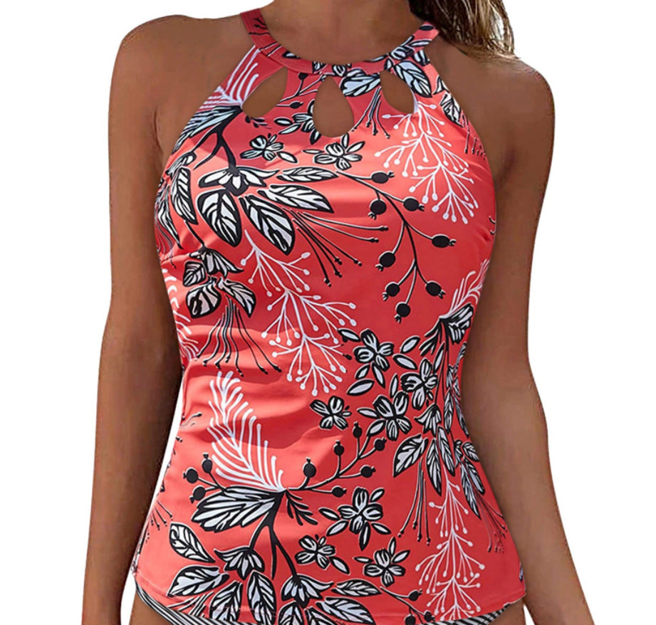 Ladies sporty tankini top with fashionable round neckline and cut-outs Mune Fashion