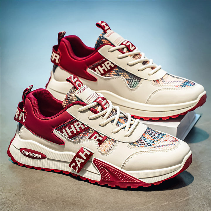 Unisex Platform-Chunky-Sneaker with reptile embossing, padded shaft and shock-absorbing EVA midsole Mune Fashion