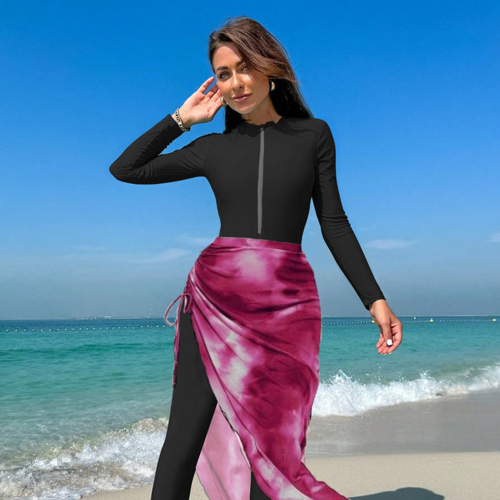Women Long Sleeve Sports Swimsuit Mune Fashion