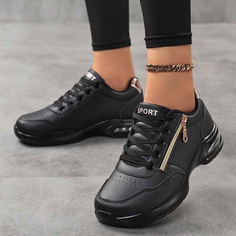 Women’s sporty platform sneakers with air cushions and side zipper Mune Fashion