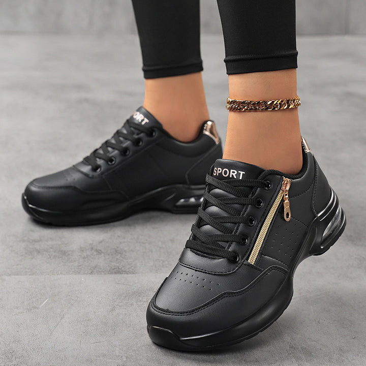 Women’s sporty platform sneakers with air cushions and side zipper Mune Fashion